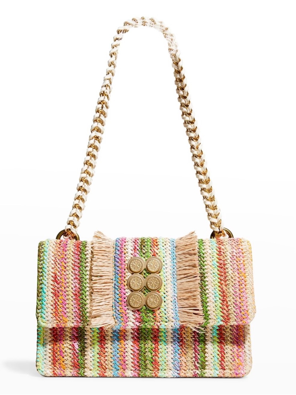Like new! Kooreloo Lucerne Striped Raffia Bag.